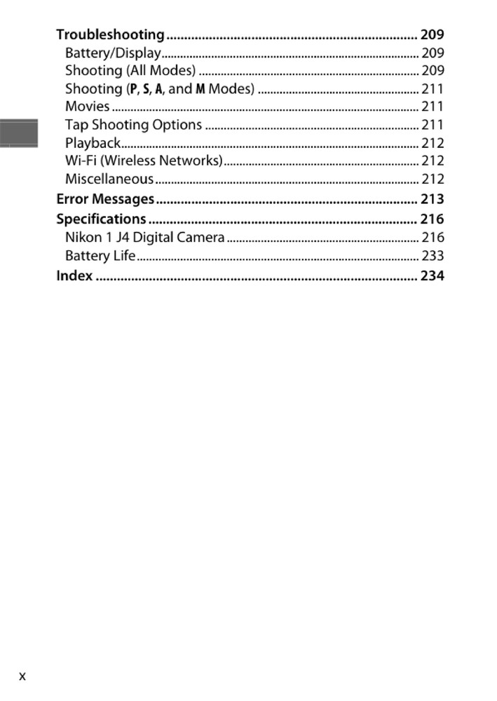 Nikon 1 J4 — User Reference Manual Guide — 262 Pages — Printed & Bound in USA