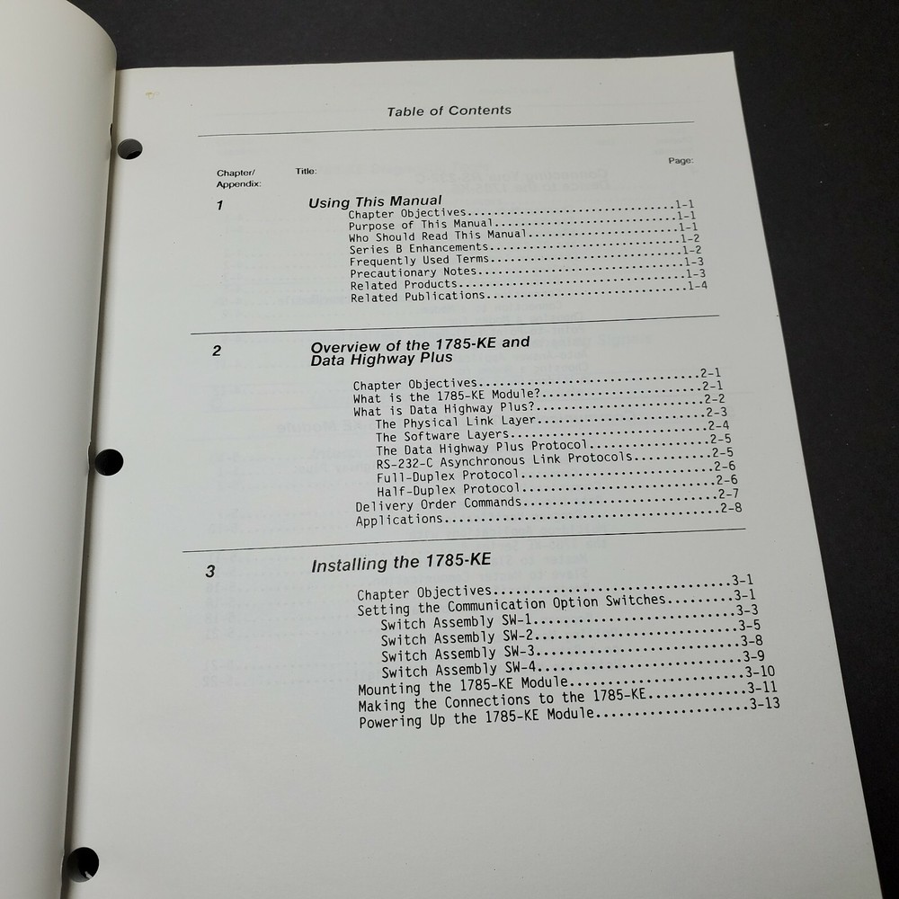 Allen-Bradley 1785-K Data Highway Plus Communications Interface Mod Users Manual