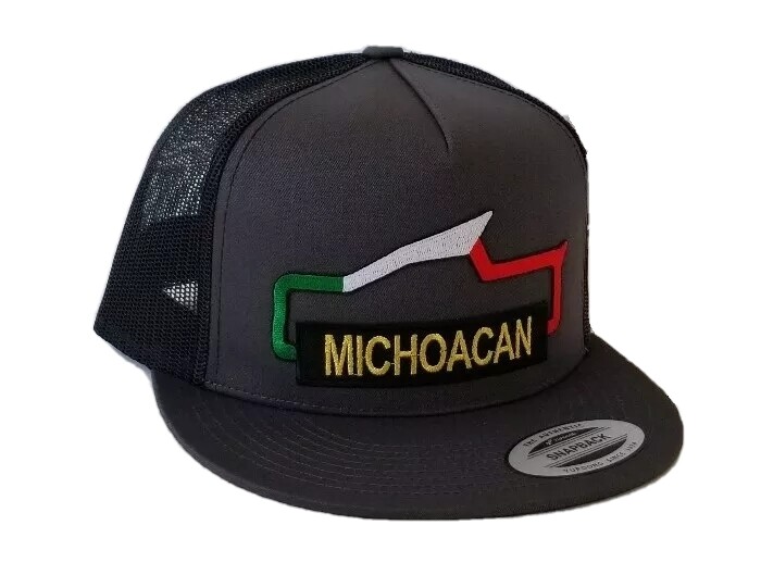 MICHOACAN TROKA HAT DARKGREY BLACK MESH TRUCKER BLACK  SNAP BACK  NEW