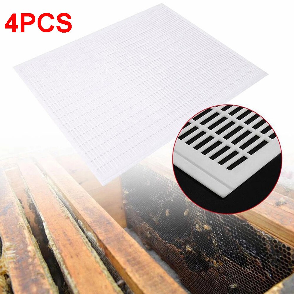 4PC 10 Frame Plastic Queen Bee Excluder, Separation Grid Beekeeping Hive Tool *
