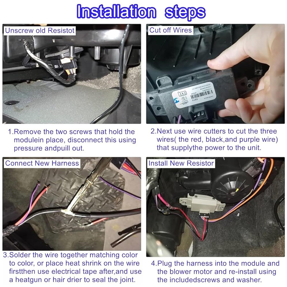 Blower Motor Resistor Heater Fan Control Module Compatible with H2 2003–2007