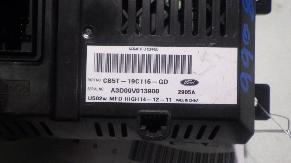 12 FORD EXPLORER Info Screen CB5T19C116GD