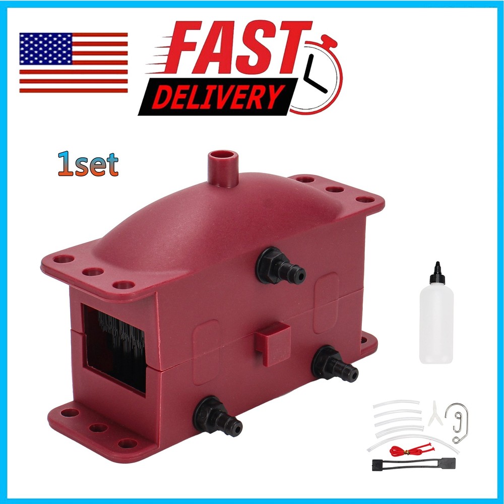 Red Universal For Motorcycle chain cleaning machine kit Brush Gear Cleaner Tool