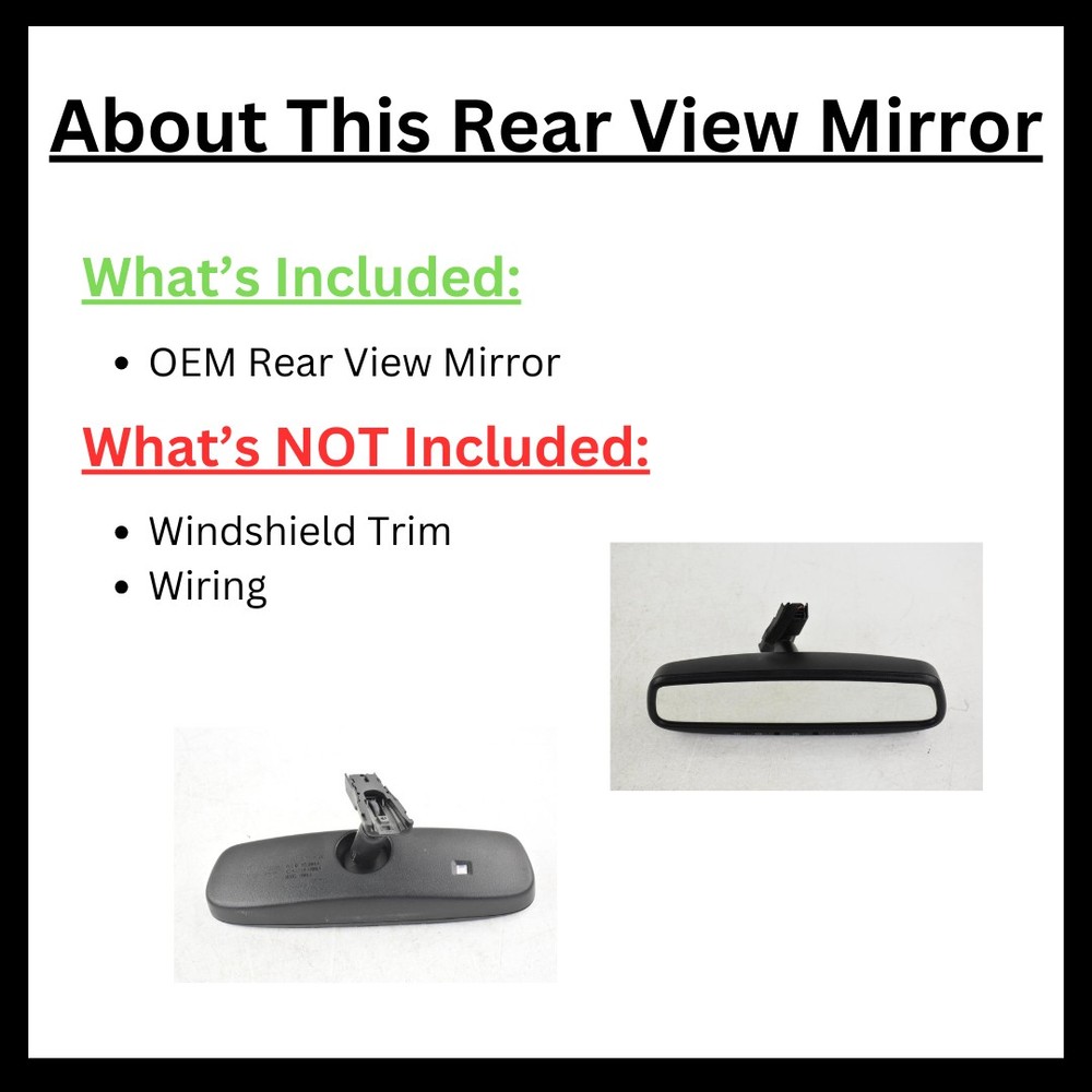 2017 Toyota Sienna Rear View Mirror Automatic Dimming Digital Compass Used