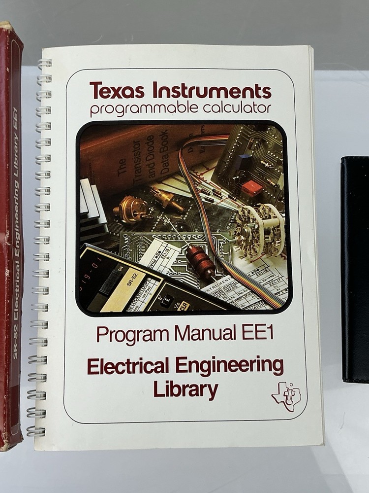Texas Instruments SR-52 Electrical Engineering Library Magnetic Cards Manual Box