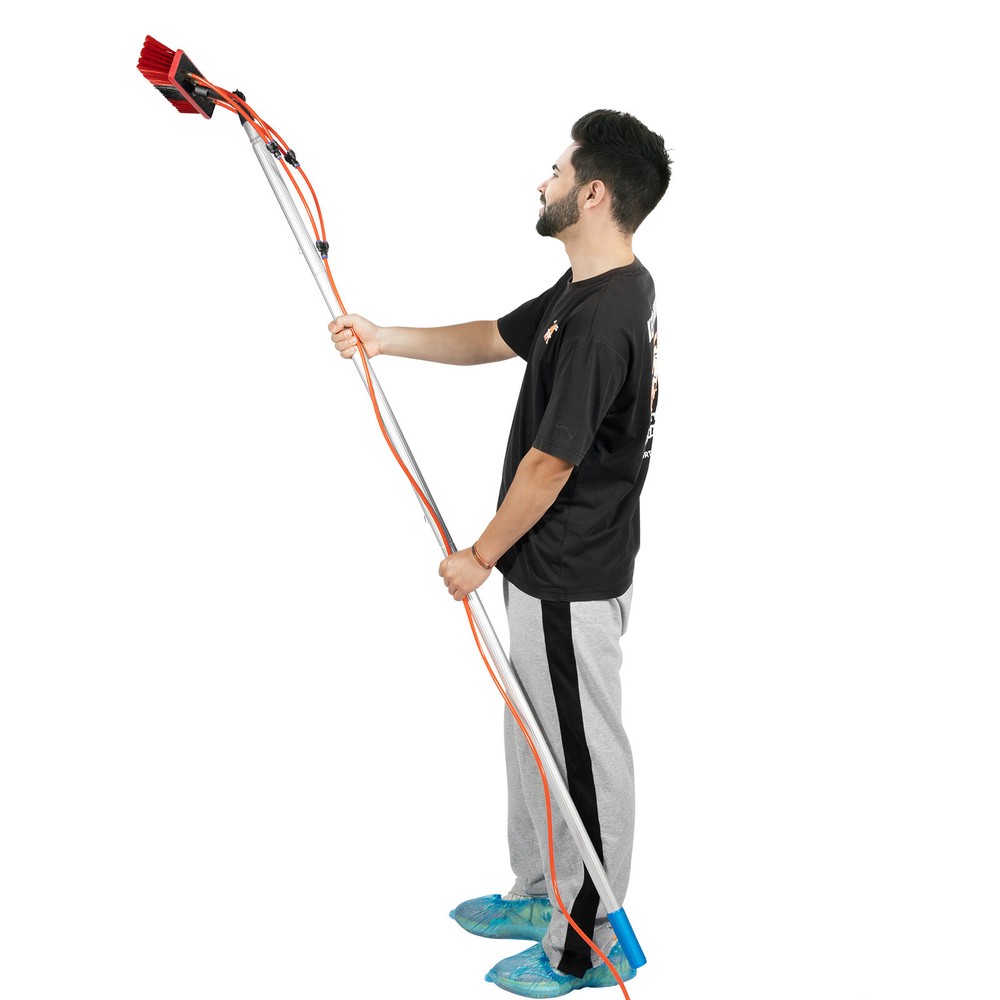 26FT Water Fed Pole Cleaning Brush Tool For Window+ Solar Panel Clean Washing