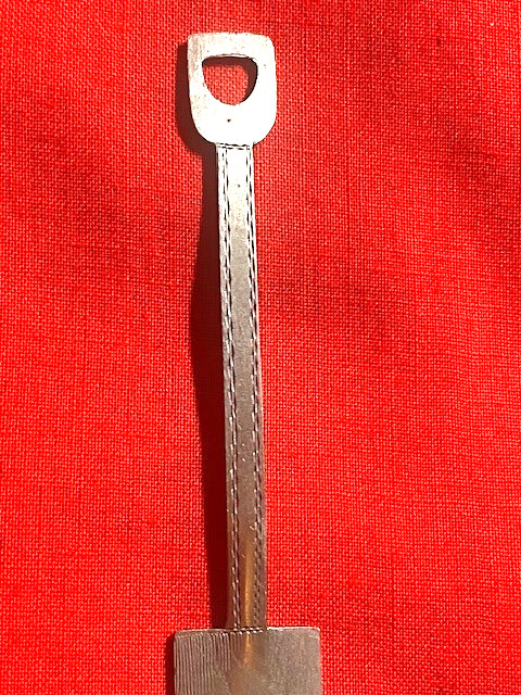 FLAT MINI SILVER SHOVEL. JOSEPH SANKEY & SONS (UK?) POSSIBLY A SAMPLE