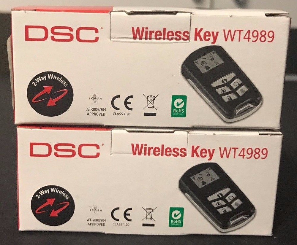 Brande New "2" DSC WT4989 Way Wireless Keyfob (for Alexor Control Panel)