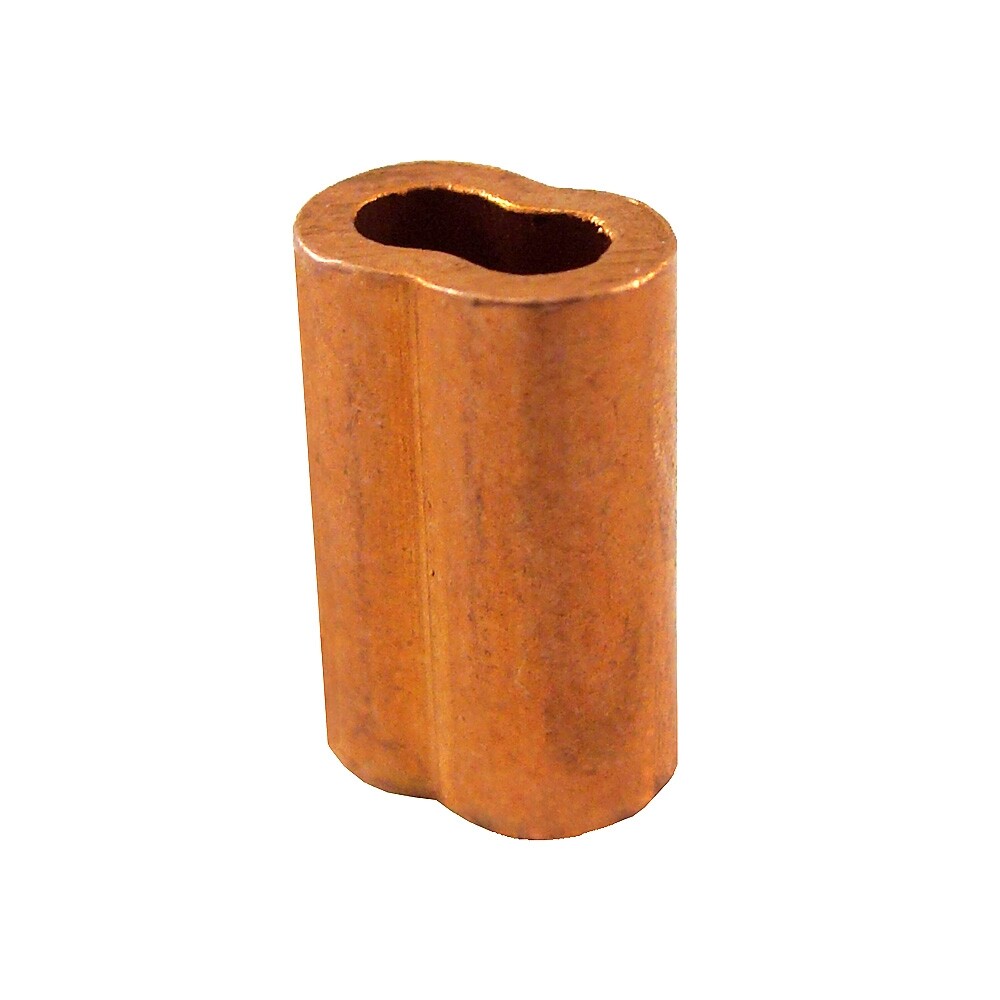 3/16 Inch Copper Oval Sleeves (25 Pack)