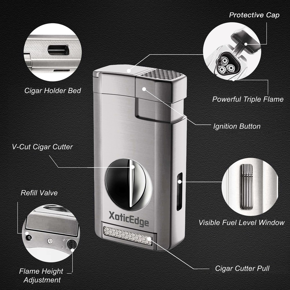 Prestige Import Group Lumina Torch w/ V-Cut (Silver)