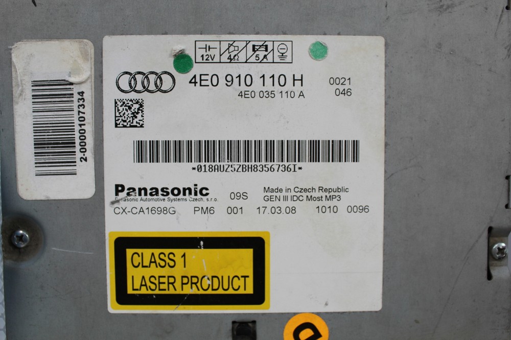 2005 2006 2007 2008 2009 AUDI A6 S6 CD PLAYER CHANGER OEM