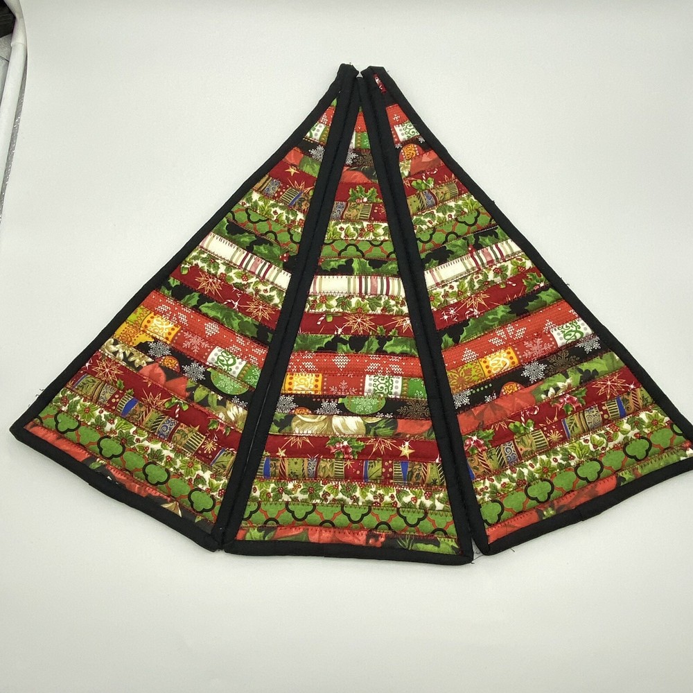 Handmade Christmas Tree Pot Hot Plate Holder Patchwork