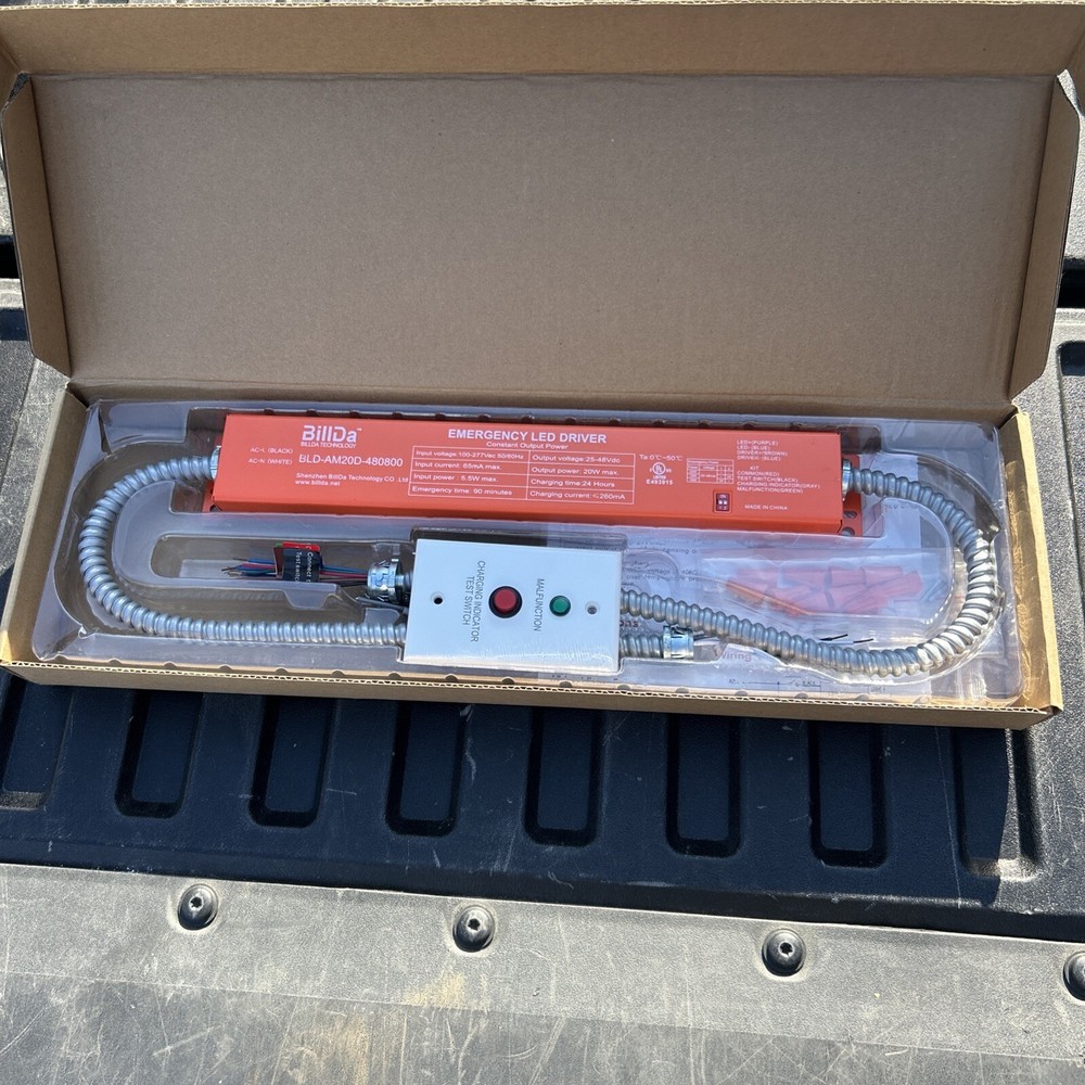 BillDa Emergency LED Driver BLD-AM20D-480800 20w MaxConstant Output Power Backup