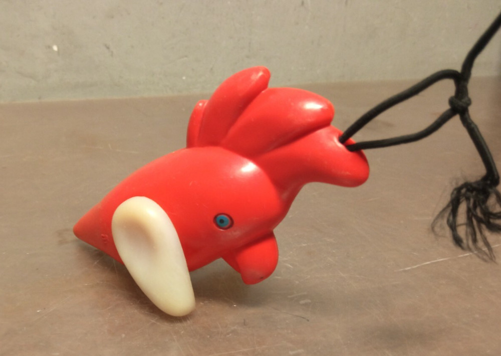 Vintage Soviet Original Toy Red Parrot USSR plastic