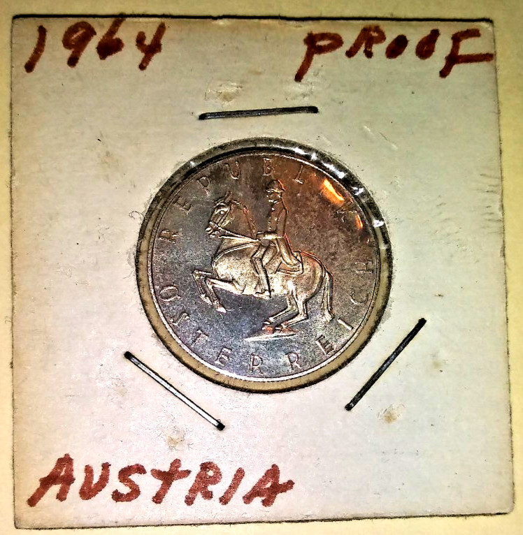 Austrian Coin Proof Set- 1964- Includes Silver Coins-9 Coins Total