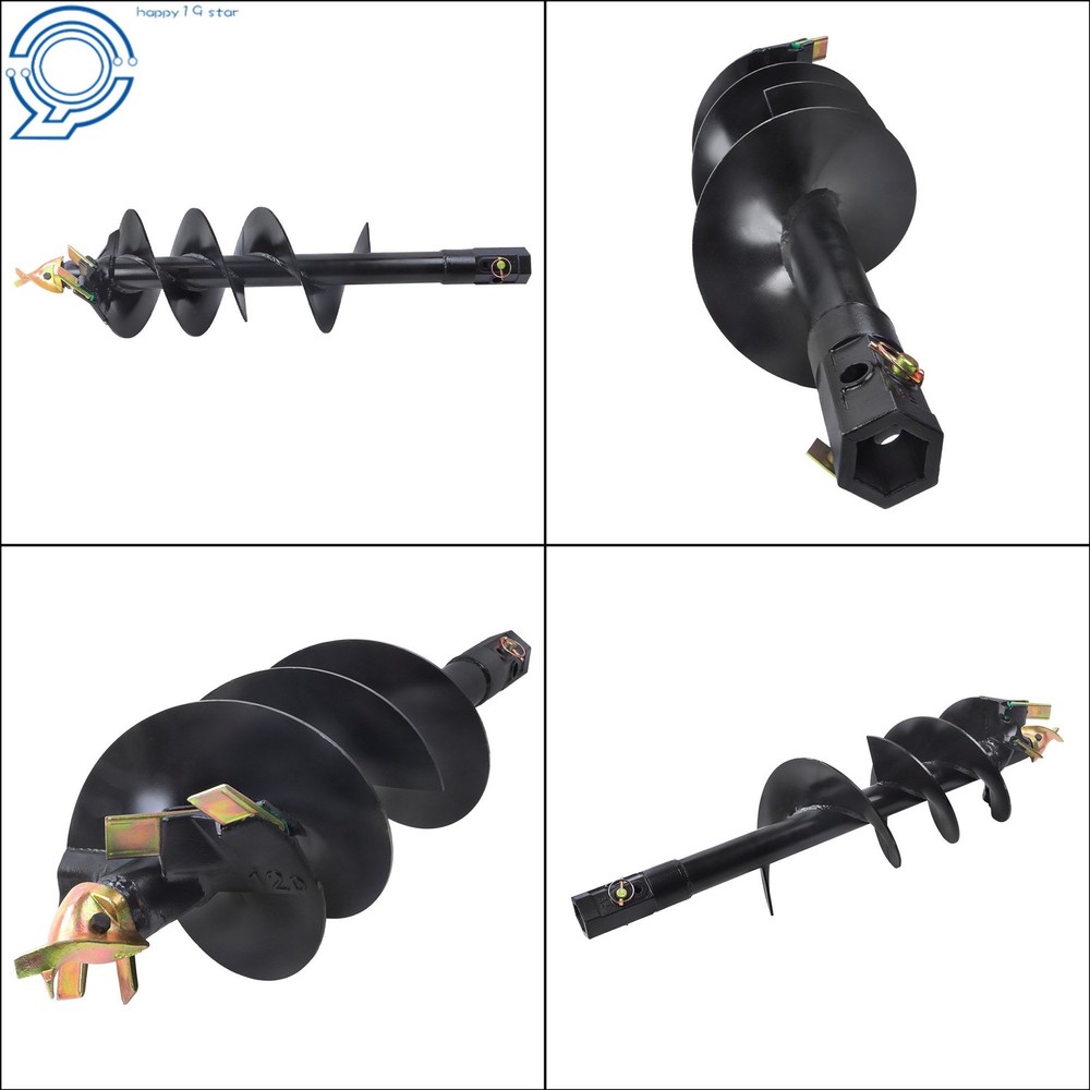 2" Hex Coupler 12" x 48" Earth Drill Bit for Post Hole Digging