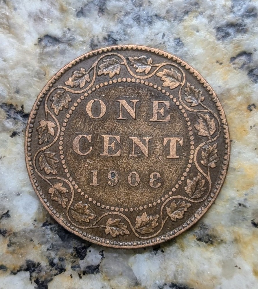 1908 Canada Large Cent Coin Featuring Edward VII