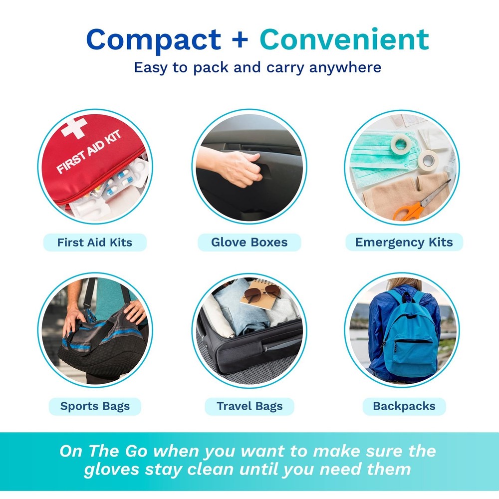 Individually Packaged First Aid Gloves One-Size