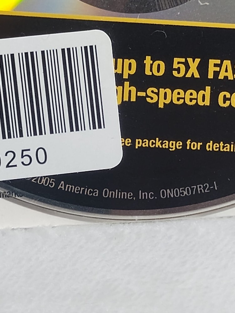 VINTAGE AOL 2005 Think Fast Top Speed Disc CD-ROM Disk Sealed CD XP
