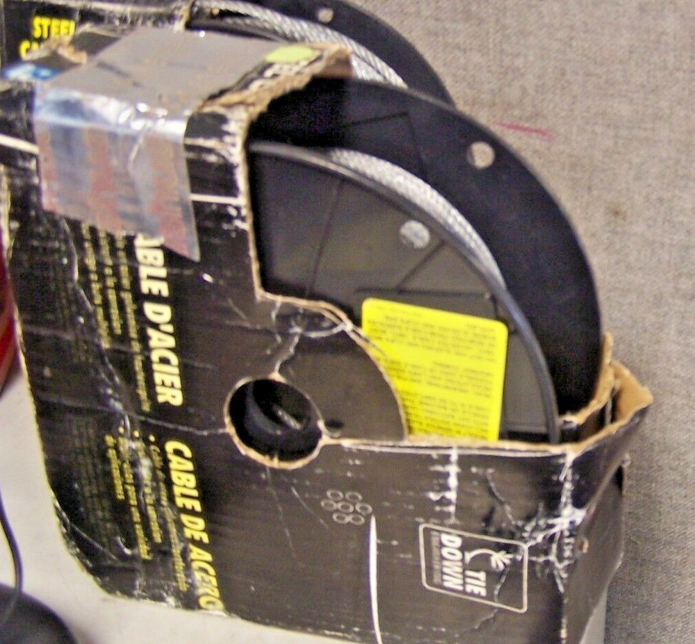 TIE DOWN ENGINEERING 500' GALVANIZED STEEL CABLE 1/8" 340 LB LOAD 500FT