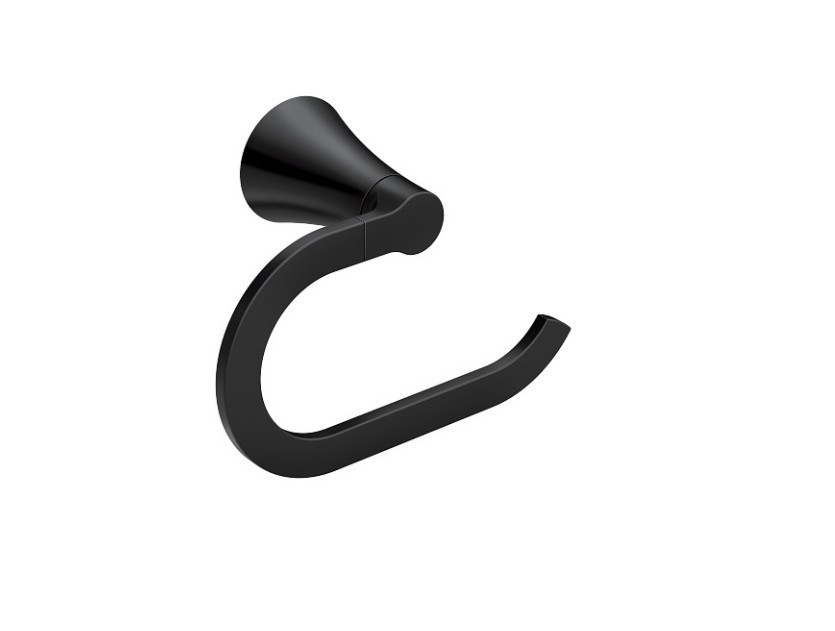 Moen Jase Open Towel Ring Matte Black Finish - YB0786BL