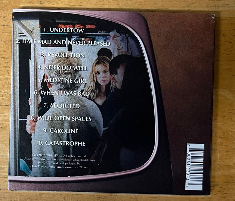 Autographed Olivia d’Abo CD Case Not Tv Actress