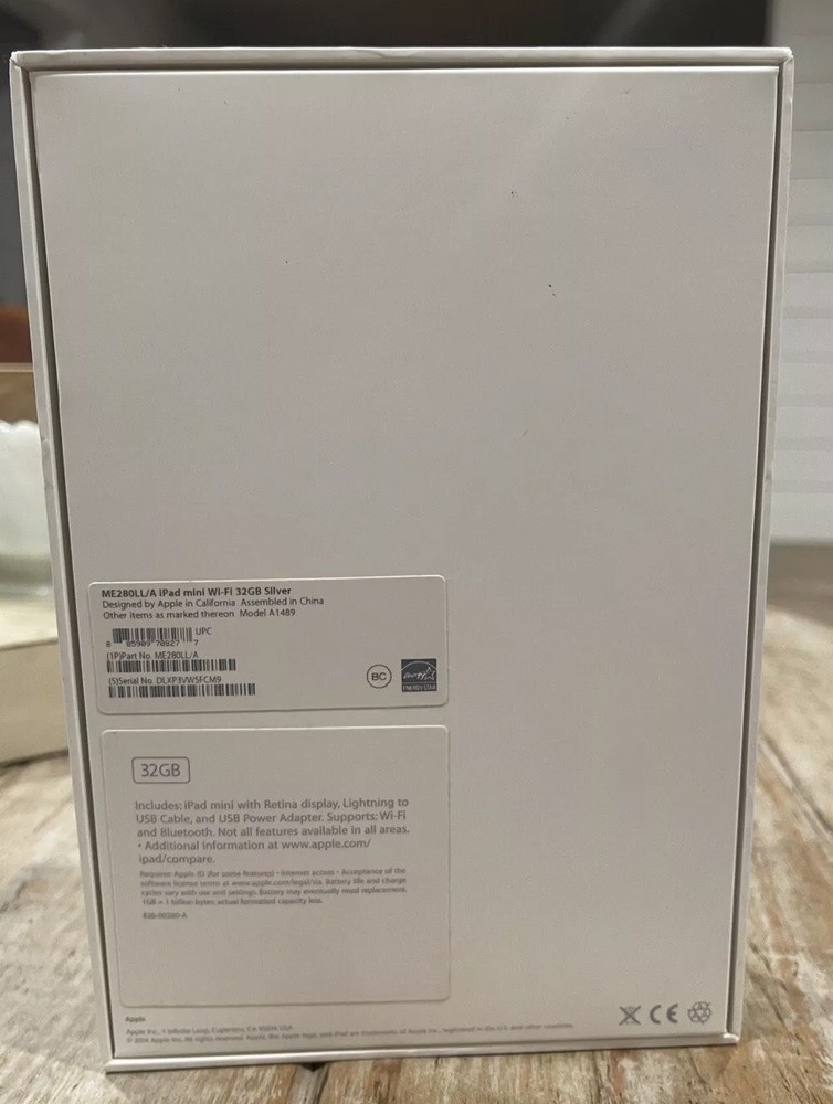 BOX ONLY Original iPad Mini Retail Box with Insert, White, Great Condition