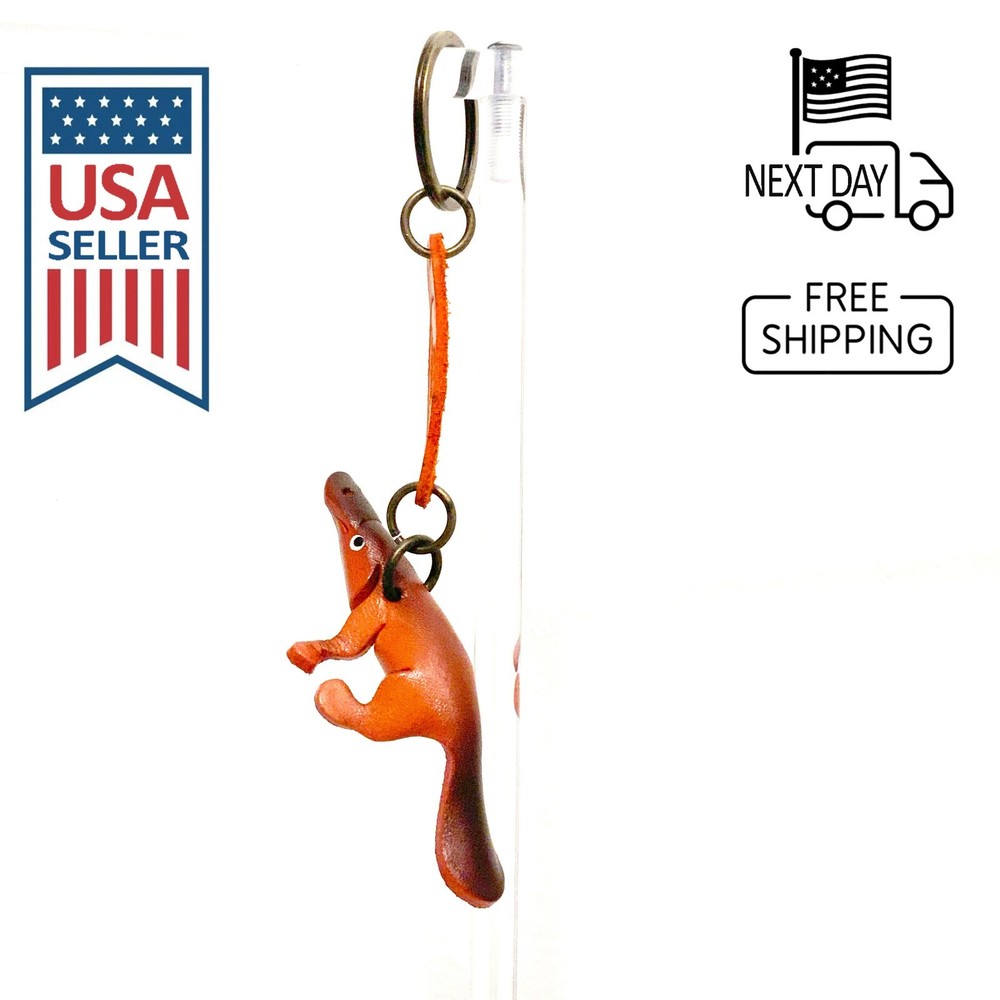 Platypus Handmade Leather Keyring