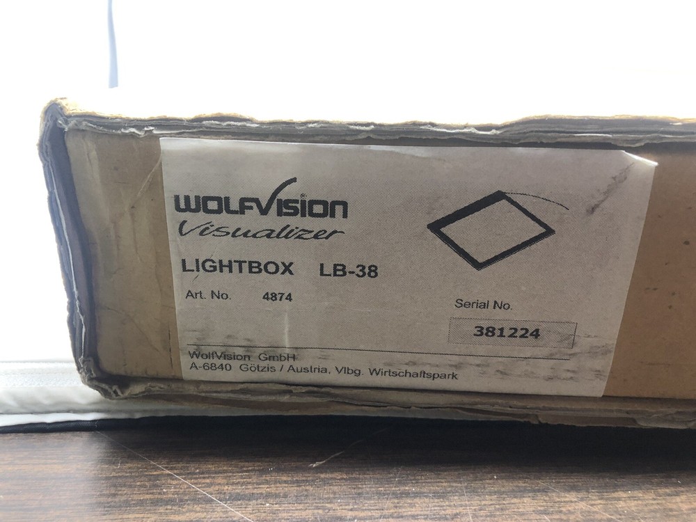 WolfVision Visualizer LightBox LB-38 *Brand New*