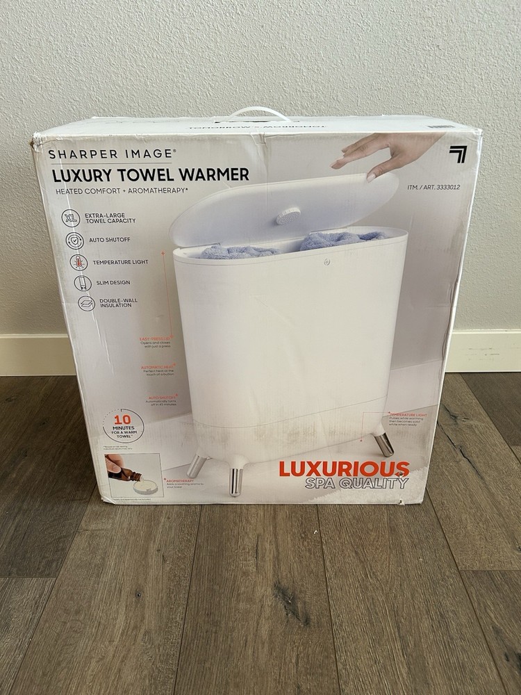 Sharper Image Luxury Towel Warmer - Comfort + Aromatherapy - Open Box