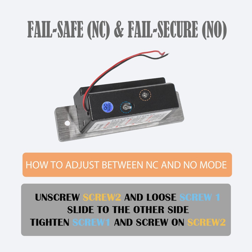 Fail-Safe Fail-Secure Electric Door Strike Lock Access Control Entry Lock
