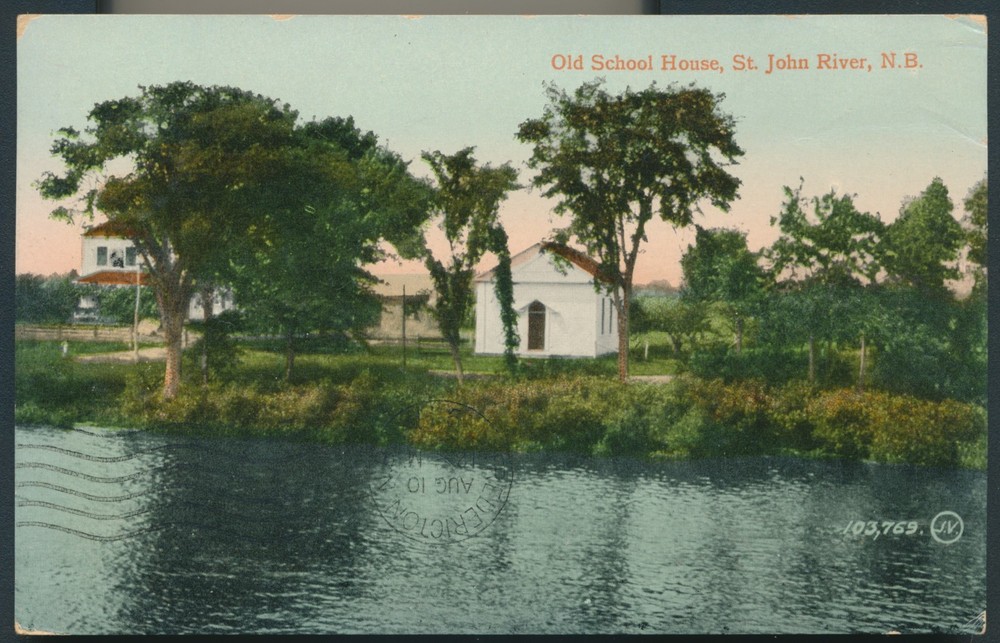 Lower Poquiock, NB- 1911 Split Ring Cancel on Postcard