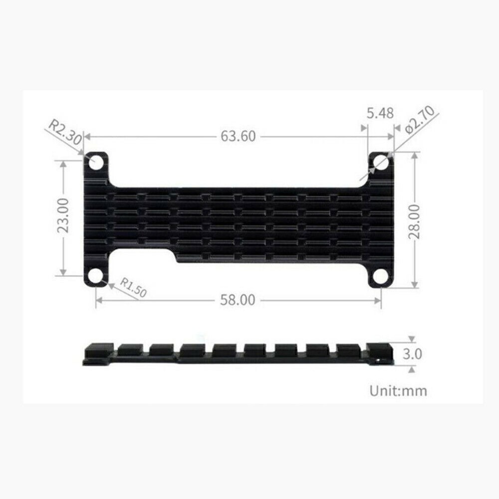 New Dedicated Aluminum Heatsink for Raspberry Pi Zero Series Zero Black