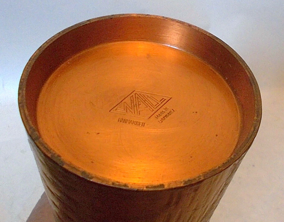 GERMAN signed WALL Handmade Copper Vase