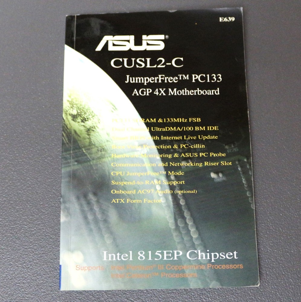 ASUS CUSL2-C Motherboard User Manual, October 2000  - manual only