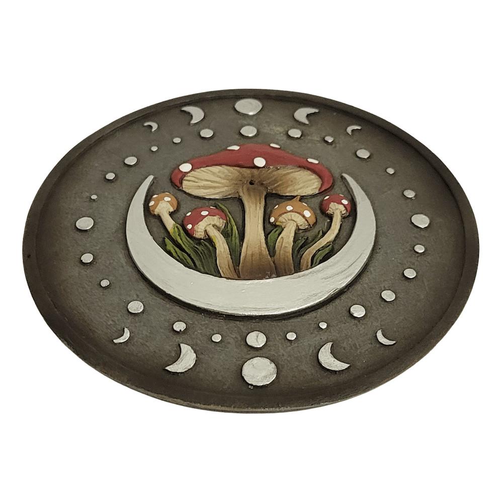 Round Incense Burner - Mushroom Moon
