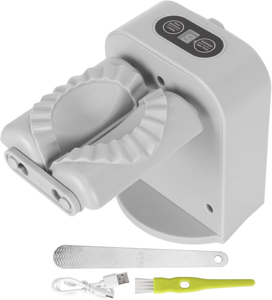 Electric Dumpling Maker Machine,Automatic Easy Dumpling Machine with Spoon Brush