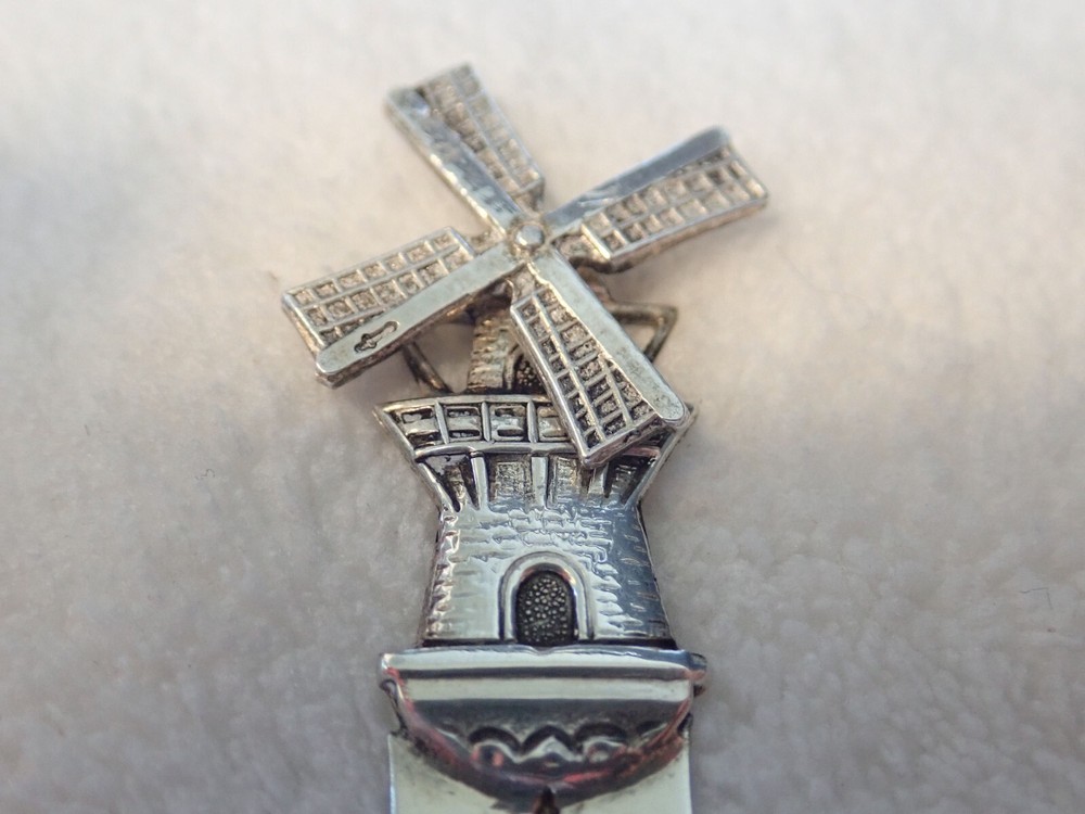 Dutch solid silver or sterling windmill book mark
