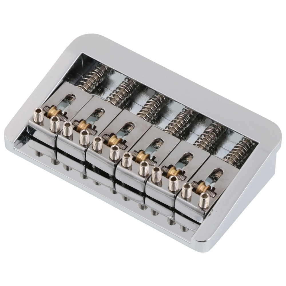 Adjustable Electric Guitar Bridge 10.5mm Spacing with fixed Roller saddle Chrome