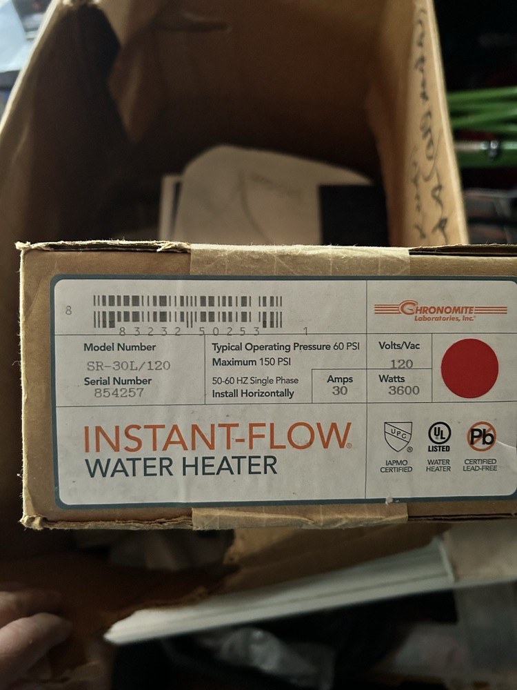 Chronomite Instaflow Tankless Water Heater 120v