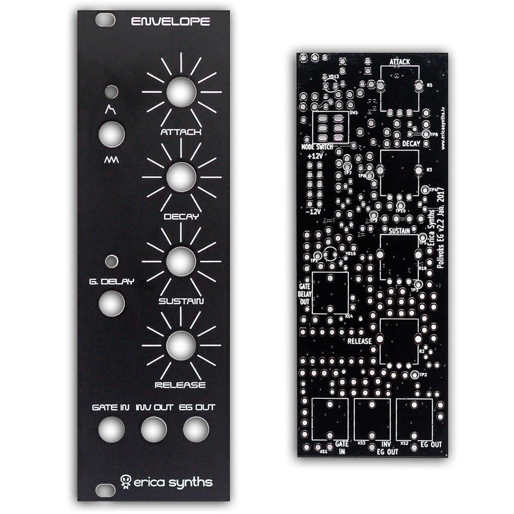 Erica Synths Polivoks Envelope Generator PCB & Panel - Eurorack ADSR Module PCBs