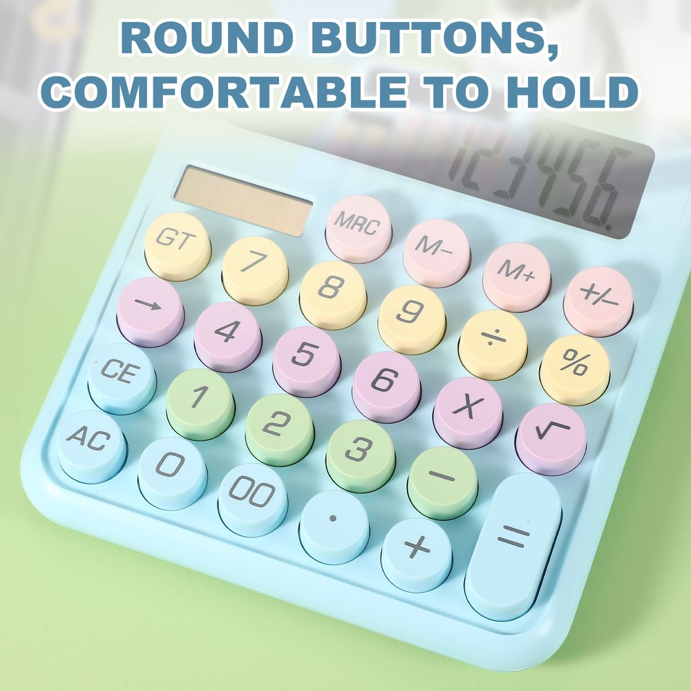 Cute Calculator Desk Calculator Basic Big Button, Gradient Green