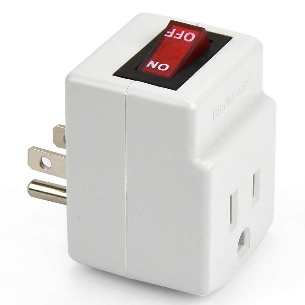 Single Port Grounded Outlet Adapter with Indicator Light and Energy Efficiency