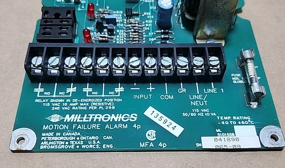 *PREOWNED* Milltronics MFA 4p Motion Failure Alarm Controller Board + Warranty!