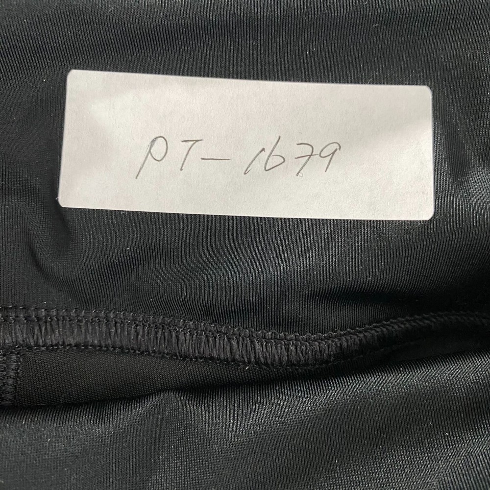 Spanx Velvet Shine Leggings Small Black Gold Polyester Blend Pull On PT-1679