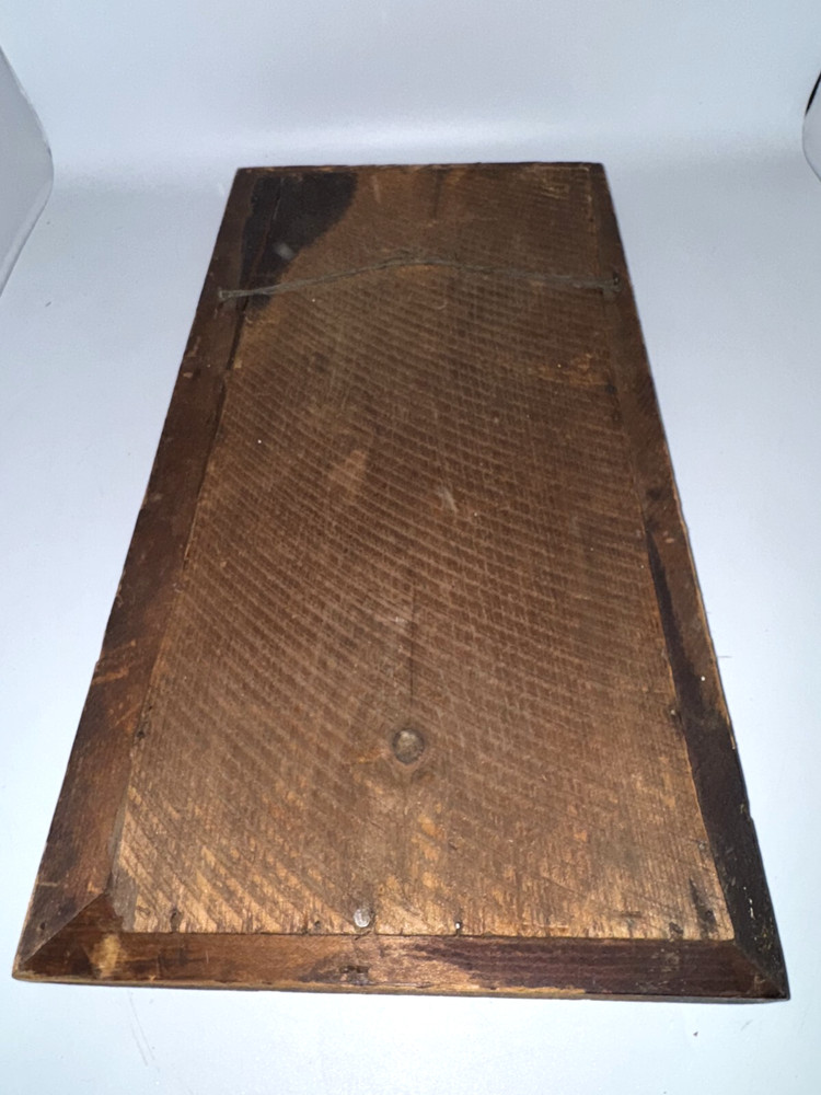 Antique Reverse Painted Scene and Wall Mirror