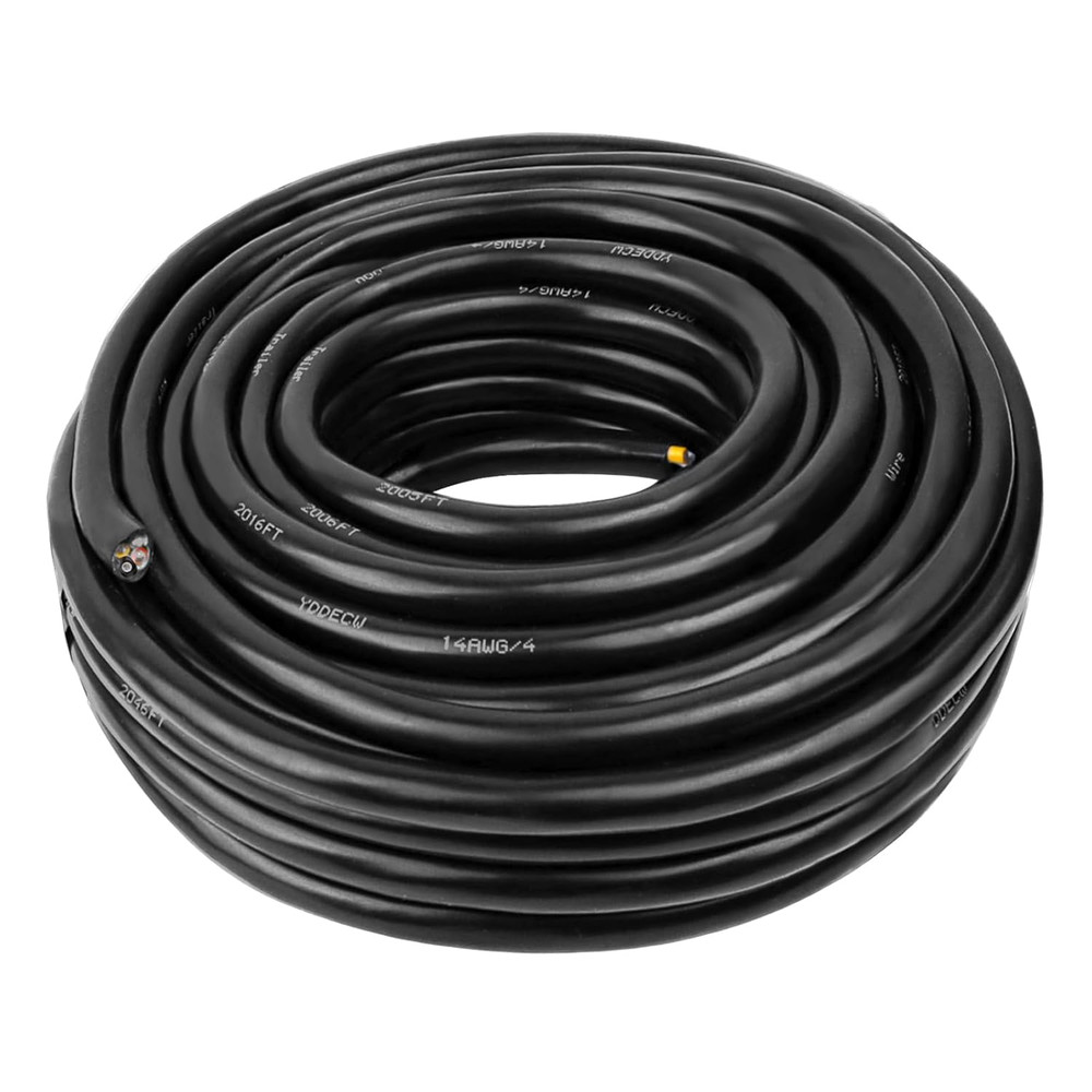 14/4 Mini Split Wire 100FT -  Weatherproof 14 AWG 4 Conductor Control Cable Pure