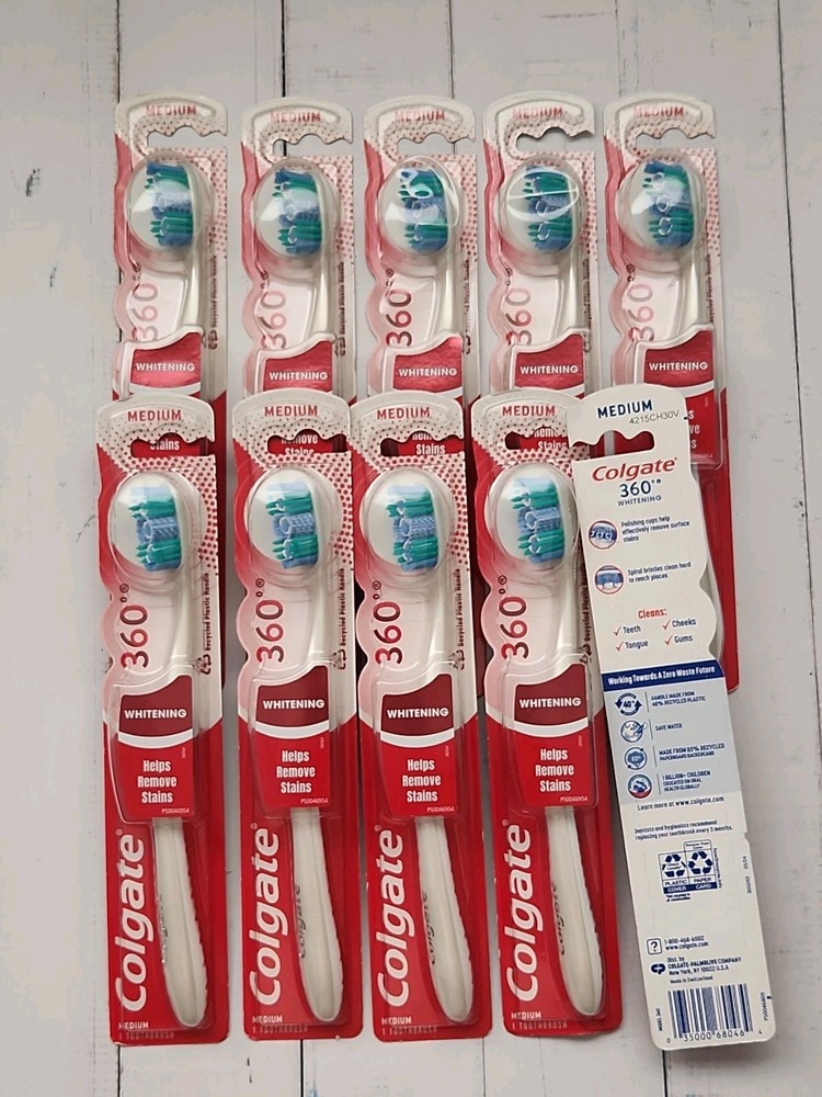 (Pack of 10) Colgate 360 Whitening Toothbrush, Medium