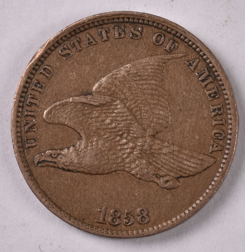 1858 Small Letters Flying Eagle Cent