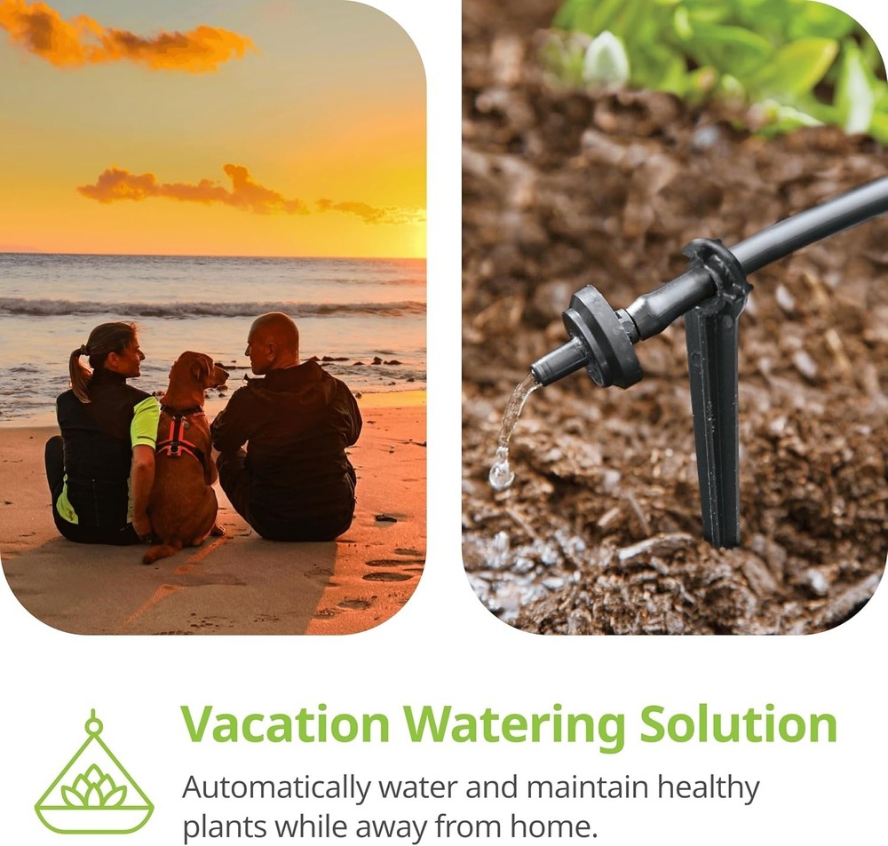R560DP Automatic Drip Irrigation System for 20 Plants with Programmable Timer